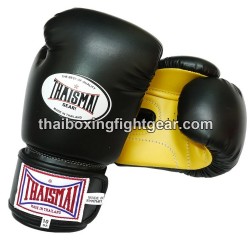 Guantes de boxeo Thai Para niños Thaismai BG124 Sintético Negro Amarillo