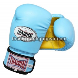 Guantes de boxeo Thai Para niños Thaismai BG124 Sintético Azul claro Amarillo