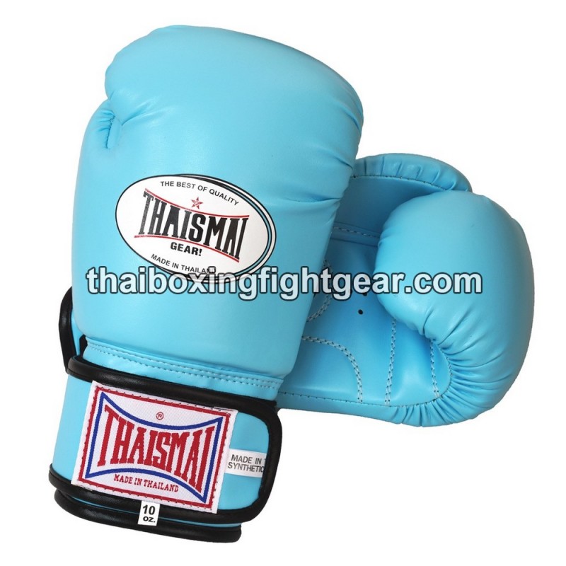 Guantes de boxeo Thai Para niños Thaismai BG124 Sintético Azul claro