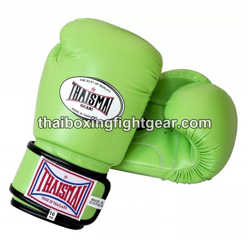 Guantes de boxeo Thai Para niños Thaismai BG124 Sintético Verde claro