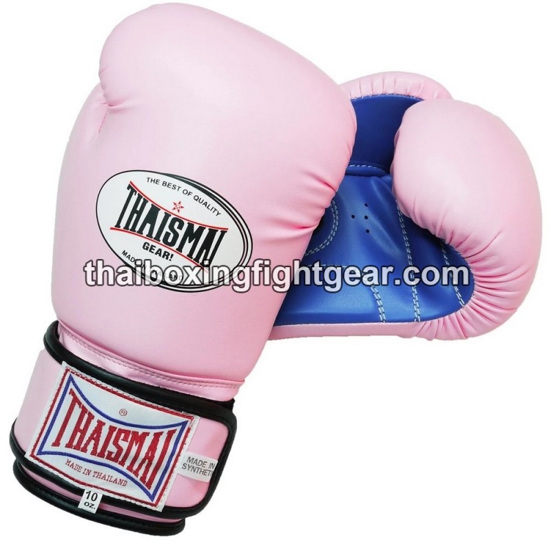 Guantes de boxeo Thai Para niños Thaismai BG124 Sintético Rosa claro Azul