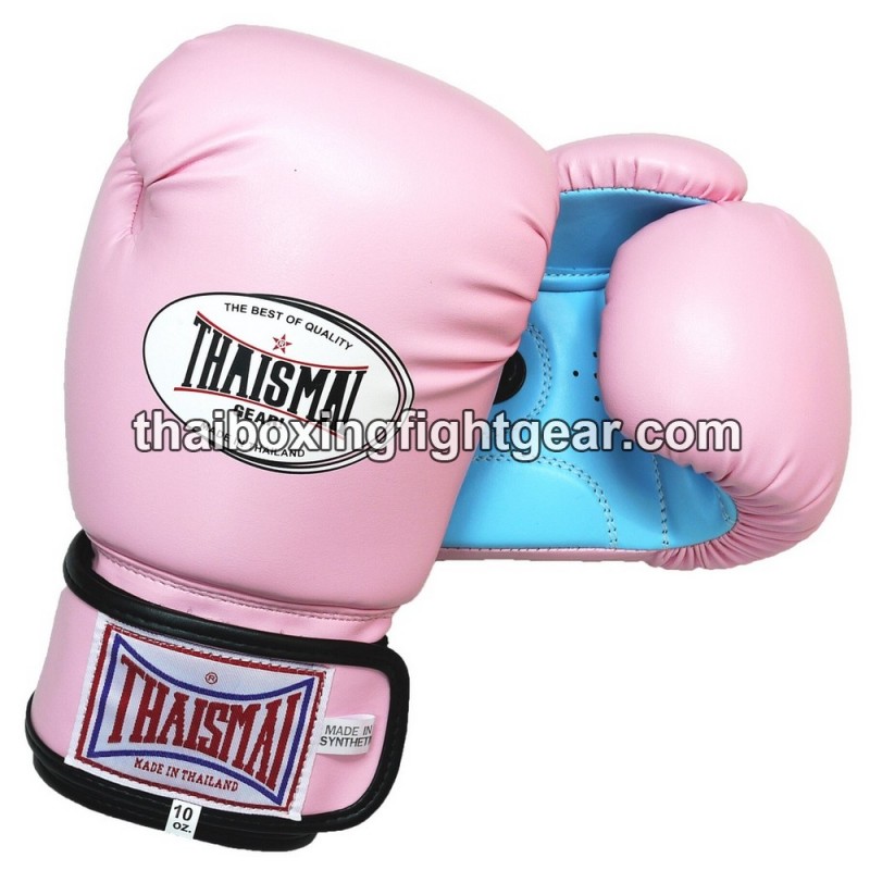 Guantes de boxeo Thai Para niños Thaismai BG124 Sintético Rosa claro Azul claro
