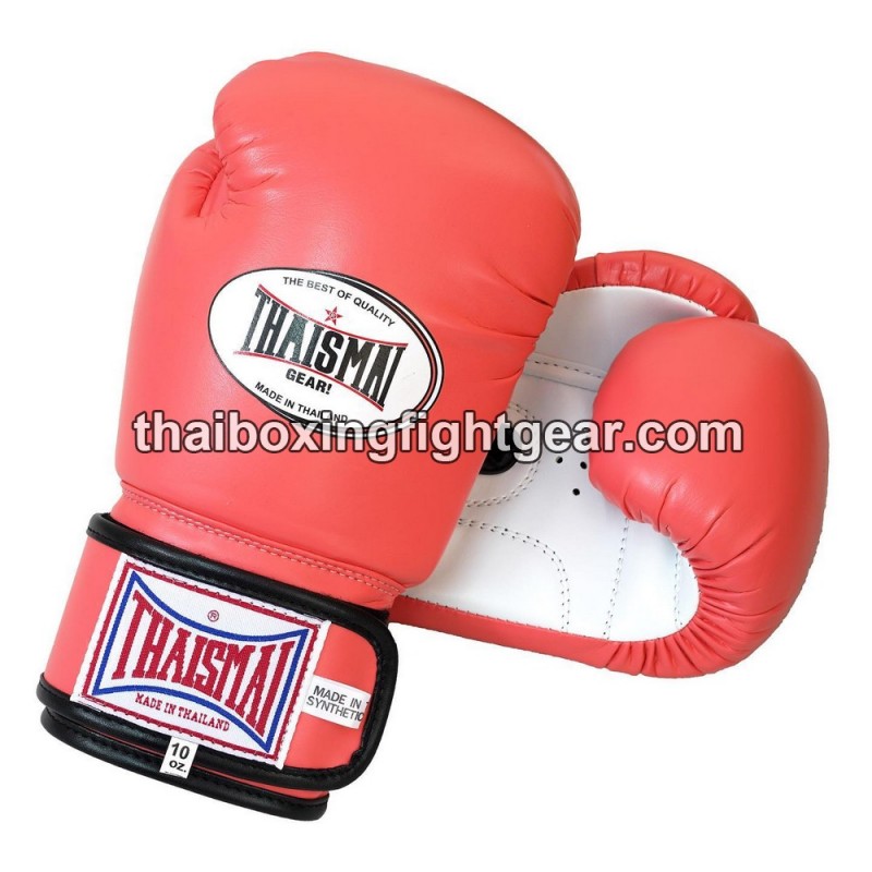 Guantes de boxeo Thai Para niños Thaismai BG124 Sintético old rose blanco