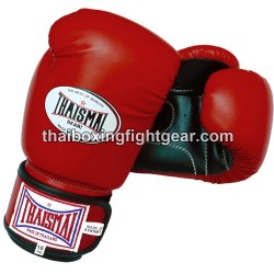 Guantes de boxeo Thai Para niños Thaismai BG124 Sintético Rojo Negro