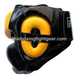 Casco de Proteccion Fairtex HG-13  Cuero Amarillo | Protecciones