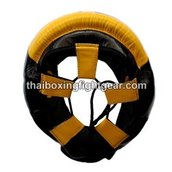 Casco de Proteccion Fairtex HG-13  Cuero Amarillo | Protecciones