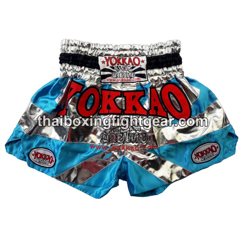 Pantalón Corto de Boxeo Yokkao Tailandés saenchai-muay-thai-gym turquesa | Pantalone