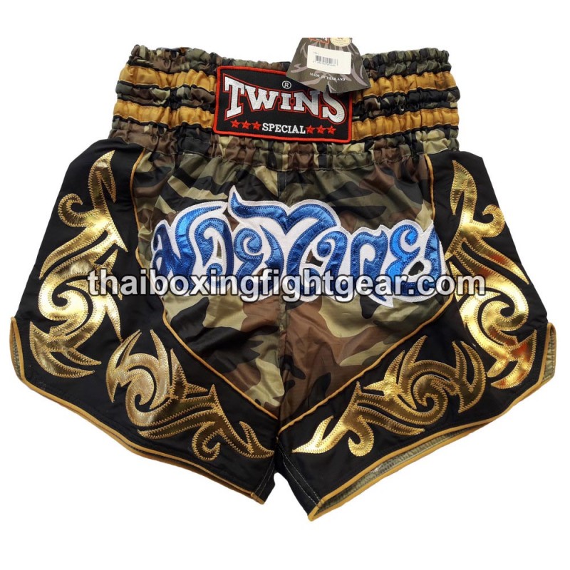 Pantalones cortos de muay thai Twins camuflaje | Pantalone