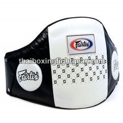Cinturón llamativo, Plastron llamativo, Fairtex Negro/Blanco | Belly Protections