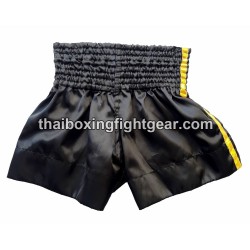 Pantalones cortos de boxeo thai Lumpinee negro | Muay Thai Shorts