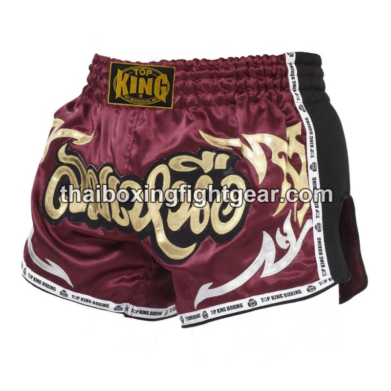 Shorts de Muay Thai Retro Top King TKRMS-006 Rojo oscuro | Pantalone