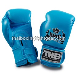 Guantes de boxeo Thai Turquesa TOP KING TKBGDL cierre de doble velcro | Muay Thai Gloves