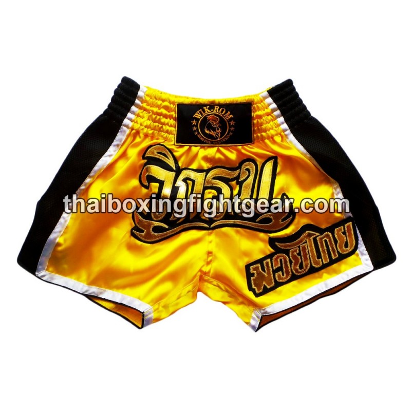 Short de Boxeo Thai Wik-Rom Amarillo | Muay Thai Shorts