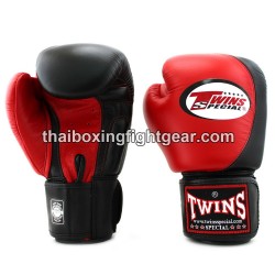 Guantes de Boxeo tailandés Twins BGVL8 rojo y negro | Guantes