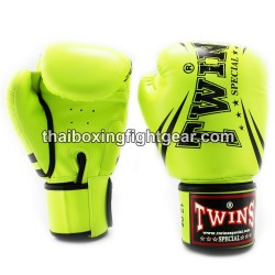 Guantes de boxeo Thai Twins FBGVS3-TW6 "Debutant Edition" Apple Green | Muay Thai Gloves