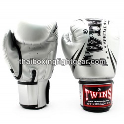 Guantes de boxeo Thai Twins FBGVS3-TW6 " Edition debutante" Plata | Muay Thai Gloves