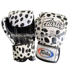Guantes de boxeo Thai Fairtex BVG1 Dalmatian White | Guantes