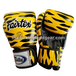 Guantes de boxeo Thai Fairtex BVG1 Tigre Amarillo | Guantes