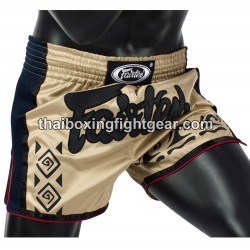 Pantalones cortos de boxeo tailandés Fairtex BS1713 Creme | Pantalone