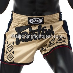 Pantalones cortos de boxeo tailandés Fairtex BS1713 Creme | Pantalone