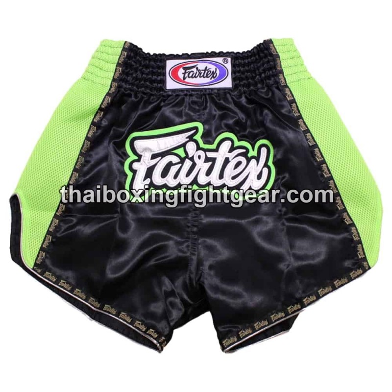 Muay Thai Fairtex bs 302 pantalones cortos de  Boxeo  negro y verde | Pantalone
