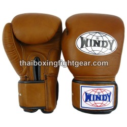 Guantes de boxeo tailandés Windy BGVH marrón | Guantes