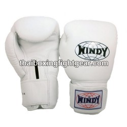 Guantes de boxeo tailandés Windy BGVH blancos | Guantes