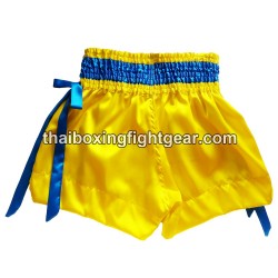 Pantalones cortos de boxeo thai Lumpinee amarillo | Muay Thai Shorts