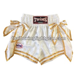 Pantalones de Boxeo TWINS Muay Thai "BOW-KNOT White" | ladies