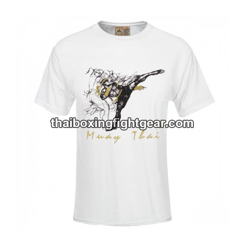 Camiseta de boxeo Human Fight "HIGH KICK" Blanco | Camisetas Camiseta de boxeo Human Fight "HIGH KICK" Blanco | Camisetas