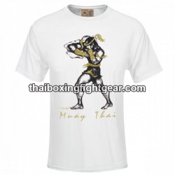 Camiseta de boxeo Human Fight "NUDGE" BLANCO