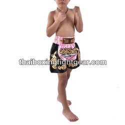 Boxeo Shorts Thai Child Black Rose | Kids