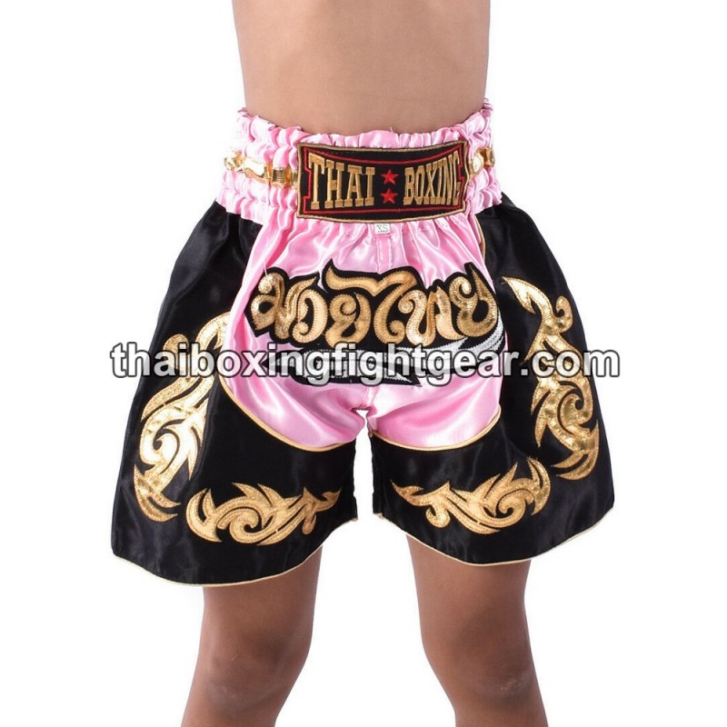 Boxeo Shorts Thai Child Black Rose | Kids
