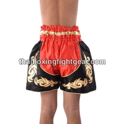 Boxeo Shorts Thai Red Child Negro | Kids