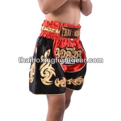 Boxeo Shorts Thai Red Child Negro | Kids