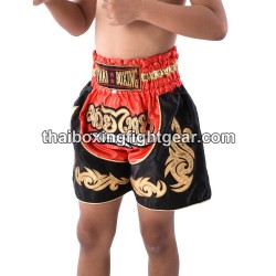 Boxeo Shorts Thai Red Child Negro | Kids