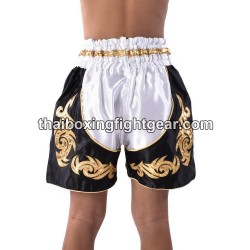 Boxeo Cortos Thai Child Blanco Negro | Kids