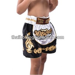 Boxeo Cortos Thai Child Blanco Negro | Kids