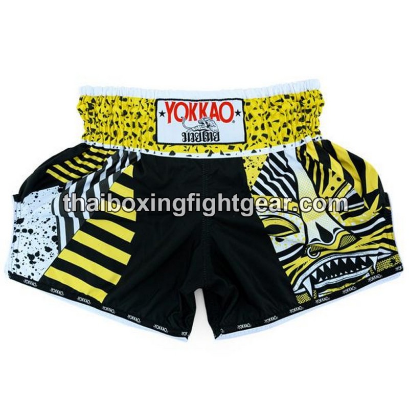 Pantalón Corto de Boxeo Yokkao Tailandés Carbon Fit Mayan | Yokkao