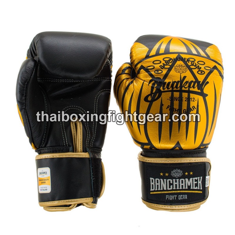 Guantes de boxeo tailandés Buakaw Banchamek GL3 Negro | Inicio