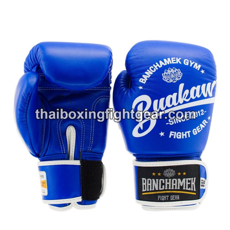 Guantes de boxeo tailandés Buakaw Banchamek W1 Azul | Inicio