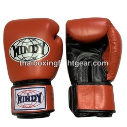 Guantes de boxeo tailandés Windy BGVH naranja negro | Guantes