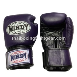 Guantes de boxeo tailandés Windy BGVH morado negro | Guantes
