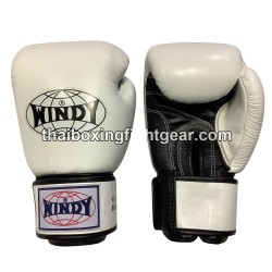Guantes de boxeo tailandés Windy BGVH Blanco Negro | Guantes