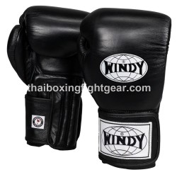 Guantes de boxeo tailandés windy Pro Line negro | Guantes