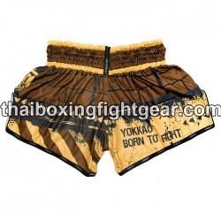 Pantalón Corto de Boxeo Yokkao Tailandés Carbon Fit Hustle Oro | Yakkao 2020 Exclusive Promotions