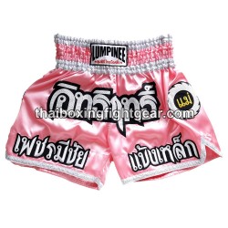 Pantalones cortos de boxeo thai Lumpinee Rosado | Muay Thai Shorts