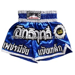 Pantalones cortos de boxeo thai Lumpinee Azul | Muay Thai Shorts