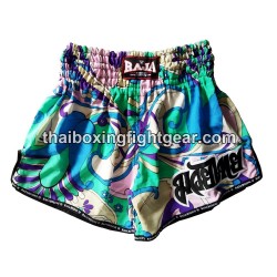 Raja Boxing pantalones cortos de Muay Thai Flower Blue | Muay Thai Shorts