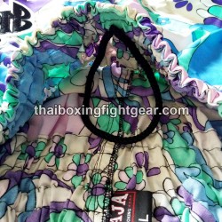 Raja Boxing pantalones cortos de Muay Thai Flower Blue | Muay Thai Shorts